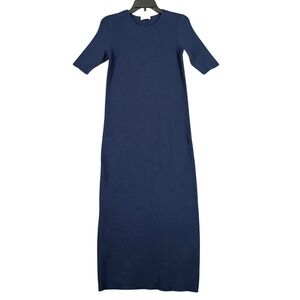 Scanlan Theodore Crepe Knit Maxi Dress Women S Crew Neck Short Sleeve Party Work